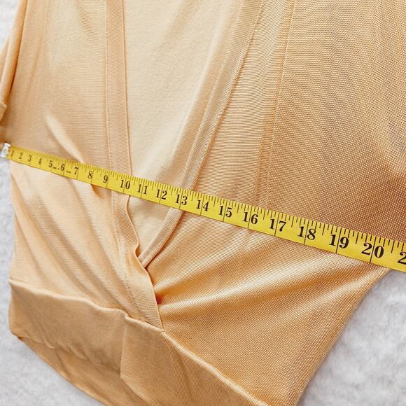 Blouse Sweater Size M Gold Slouchy Luxe Quiet Luxury Minimalist Office Chic Y2K - Picture 7 of 12